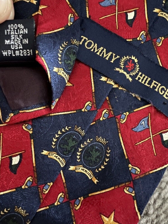 Vintage Set of 4 Tommy Hilfiger 100% Silk Designe… - image 7