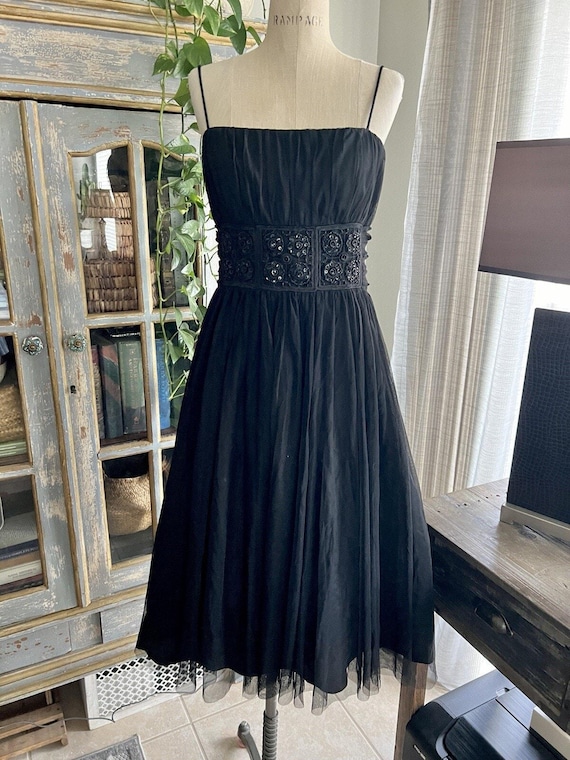 blue dress for baby girl Betsy & Adam Women's Mixed-Media Strapless Corset Gown - Black main image 1