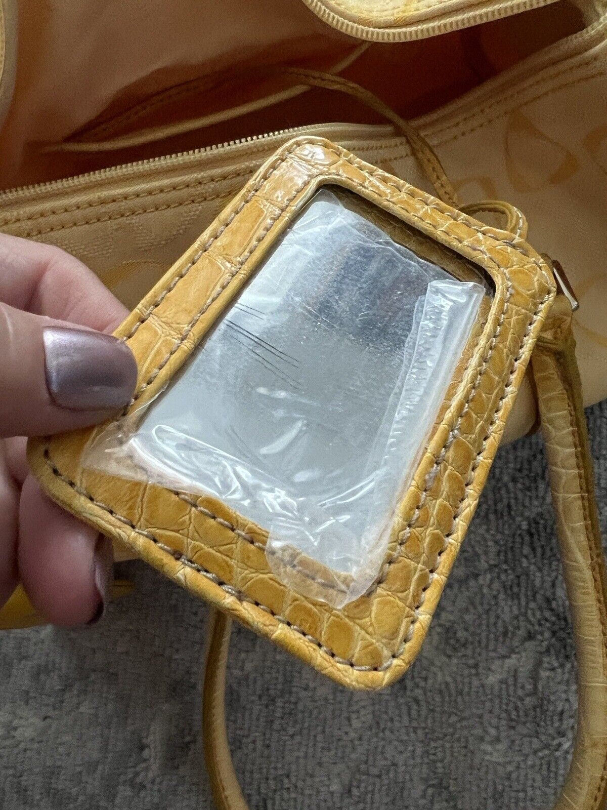 90s Liz Claiborne Logo Barrel Shoulder Bag Yellow Purse W mirror New Etsy Ireland