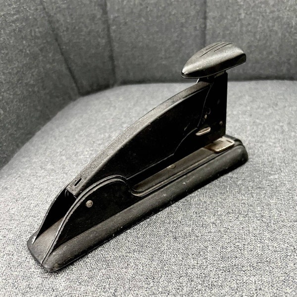 Vintage 1940’s Speed Products Art Deco Stapler Desk Office Accessory 8”