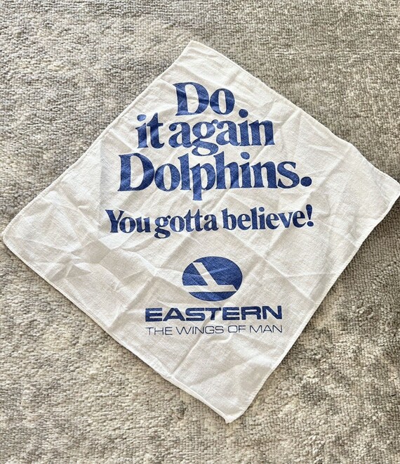 Vtg 80s Eastern Airlines Do it Again Dolphins Miam