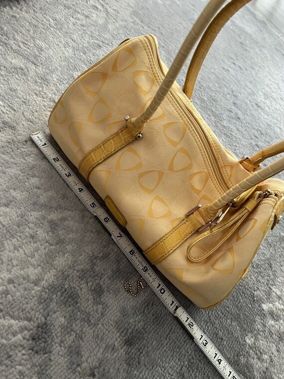 90s Liz Claiborne Logo Barrel Shoulder Bag Yellow Purse W mirror New Etsy Ireland