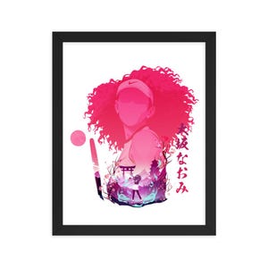 Naomi Osaka Framed Poster, Anime Style | Osaka wall art | Naomi Osaka print | Osaka framed poster