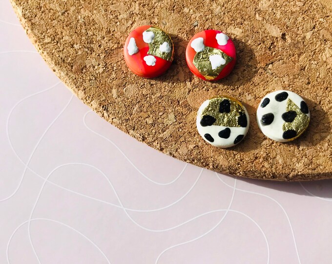 Dalmatian Dot Studs