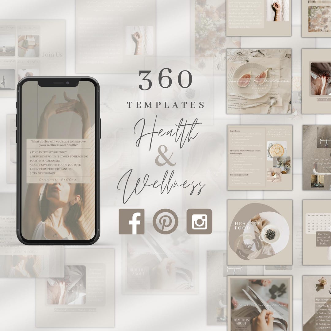 Wellness Social Media Template | Health Social Media Canva Quote ...