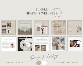 Health Wellness Canva Templates , Instagram Post Story Bundle