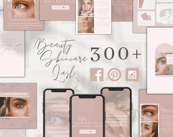 Beauty Instagram Templates, Skincare & Lash Salon Canva