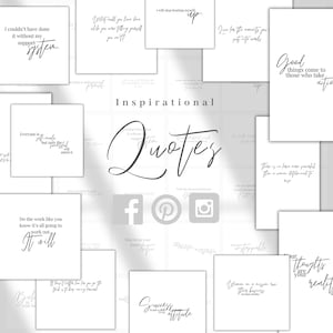 Quotes Canva Template Instagram| Instagram Quote Template Canva | Social Media Template Canva | Minimalist Social Media Posts| Canva Quotes