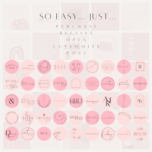 Pink Instagram Highlight Covers, DIY Story Cover Templates image 3