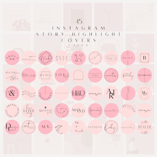 Stationery Instagram Flower Highlight Covers Instagram Story Highlight