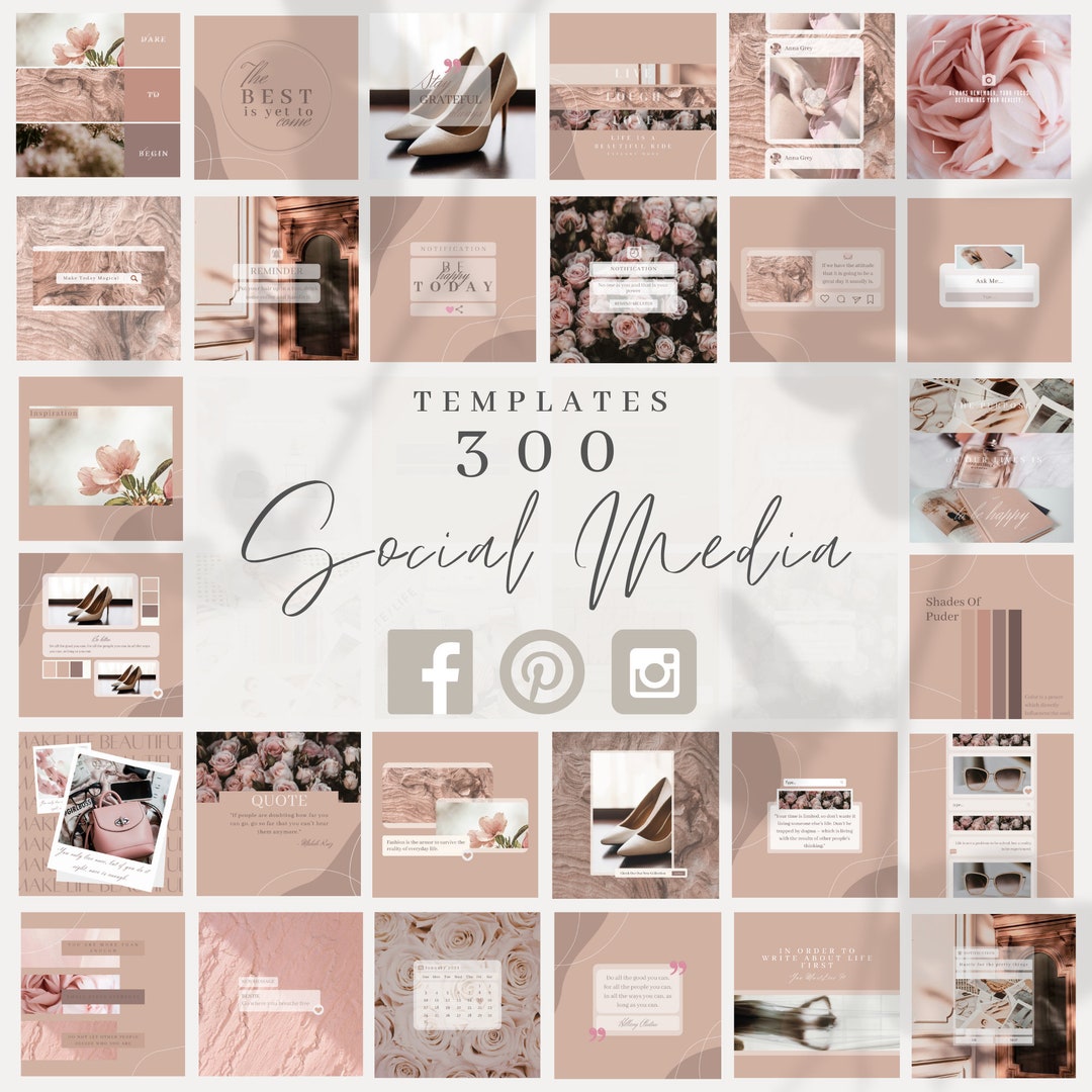 Blush Social Media Canva Templates , Instagram Post Feed - Etsy