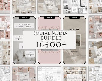 Canva Social Media Templates , Mega Bundle Posts, Stories