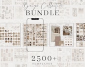 Beige Instagram Templates | Boho Canva Social Media Kit (Digital Download)