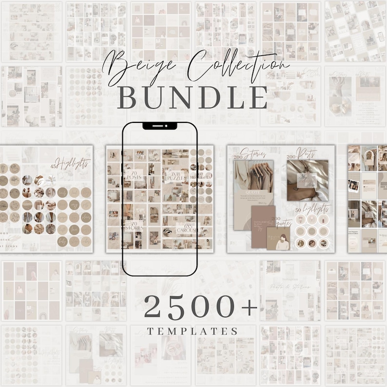 Beige Instagram Templates , Boho Canva Social Media Kit Aesthetic - Etsy