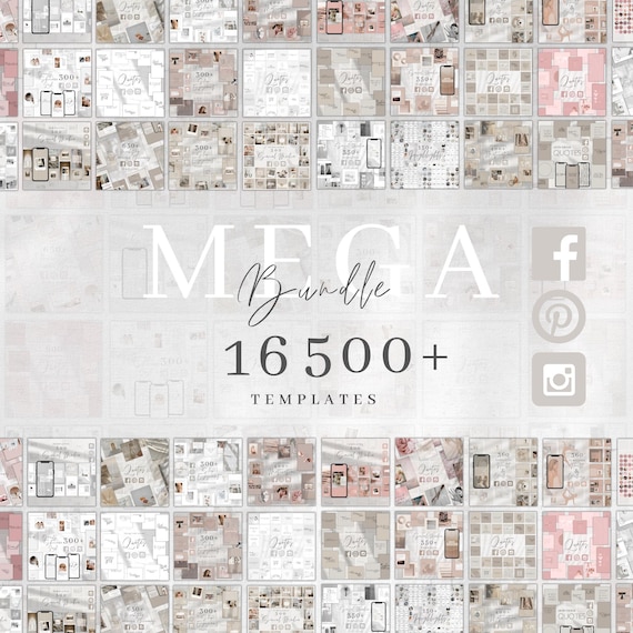 Social Media Canva Templates Bundle | Instagram Post & Story Templates | Editable Marketing Kit for Business Branding