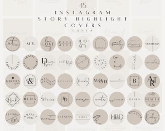 Boho Instagram Highlight Covers , Neutral Nude Icons