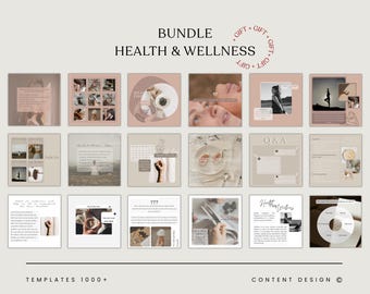 Wellness Templates Bundle , Canva Social Media Posts