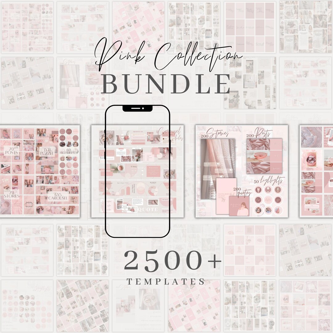 Pink Social Media Templates , Canva Instagram Post & Story - Etsy