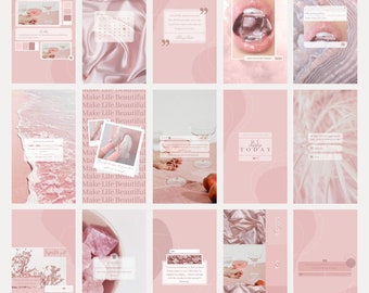 Roze Instagram-sjablonen | Lash, blogger-socialmediakit (canva)