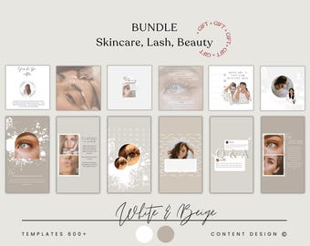 Instagram Post Templates , Neutral Beauty, Light Brand Feed Canva