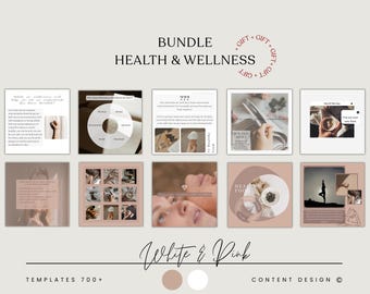 White & Pink Health Wellness Templates