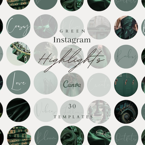 Editable Instagram Highlights Spring Highlight Templates Social Media Covers Story Templates Templates for Canva