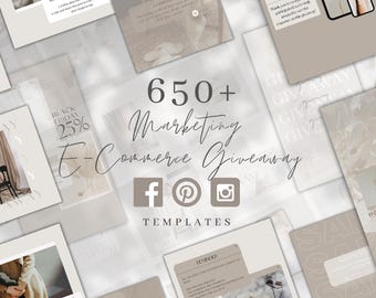 650+ Canva Social Media Templates | Instagram Marketing (Digital Download)