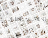 50 Business Instagram Post Templates| E-commerce Social Media Marketing| Online Shop Canva Templates| IG Small Commerce Sale Templates White