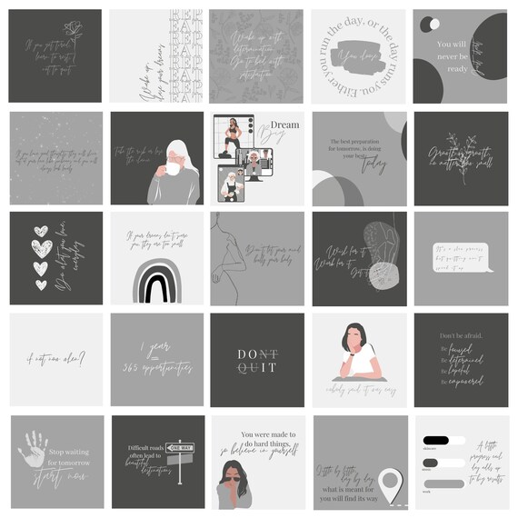 100 Instagram Quote Post Template Inspiration Quote Etsy