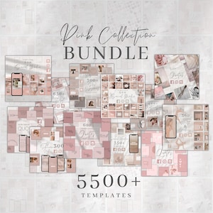 Canva Templates Bundle | Social Media Templates Canva | Instagram Template Canva | Instagram Post and Story | Social Media Posts and Stories