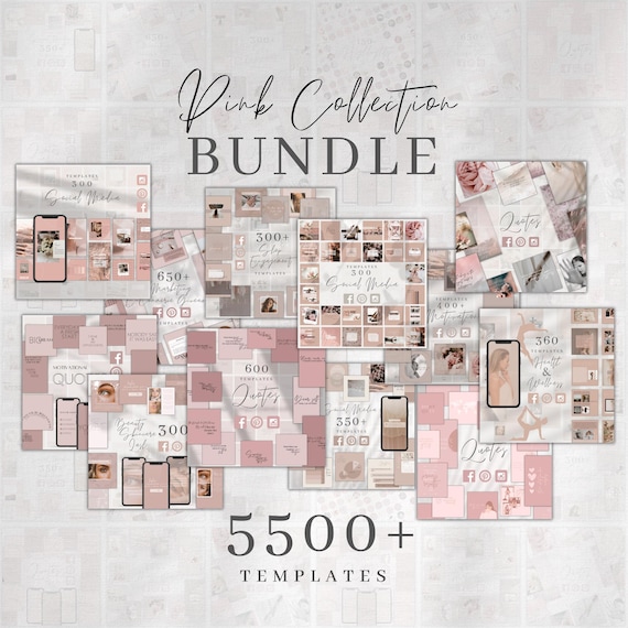 Social Media Canva Templates Bundle , Instagram Posts, Stories