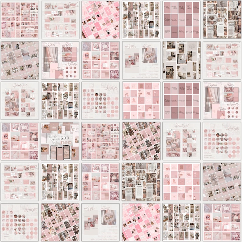 Pink Social Media Templates , Canva Instagram Post & Story - Etsy