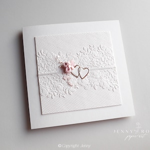 Carte de mariage personnalisée faite main, félicitations pour l'heureux couple, carte et enveloppe