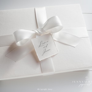 Handgemaakte geschenkdoos voor A5-wenskaart, geschenkdoos met lint, gepersonaliseerde huwelijksgeschenkdoos