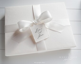 Eleganti scatole portaconfetti color crema con nastro, scatole portaconfetti per matrimonio, contenitori per bomboniere o caramelle, cioccolatini