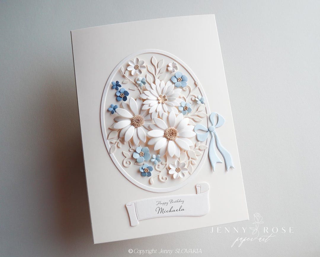 Handmade Floral Birthday Card With Envelope - Etsy