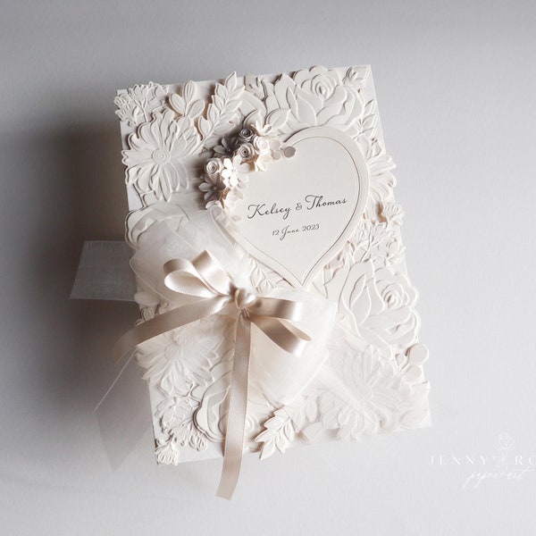 Luxus personalisierte Box Hochzeitskarte, Glückwunschkarte für das glückliche Paar, Karte & Geschenkbox