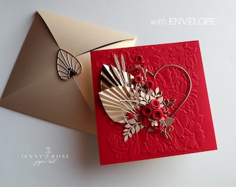 Romantic BOHO Style Handmade Card To Someone Special