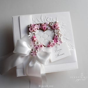 Luxury Handmade Personalized Boxed Wedding Card, Congratulations for the Happy Couple, Card for ANY OCCASION, Card & Gift Box
