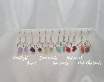 Gem crystal quartz earrings, minimal crystal jewellery, 925 silver earrings, crystal jewellery gifts, crystal earrings, quartz earrings
