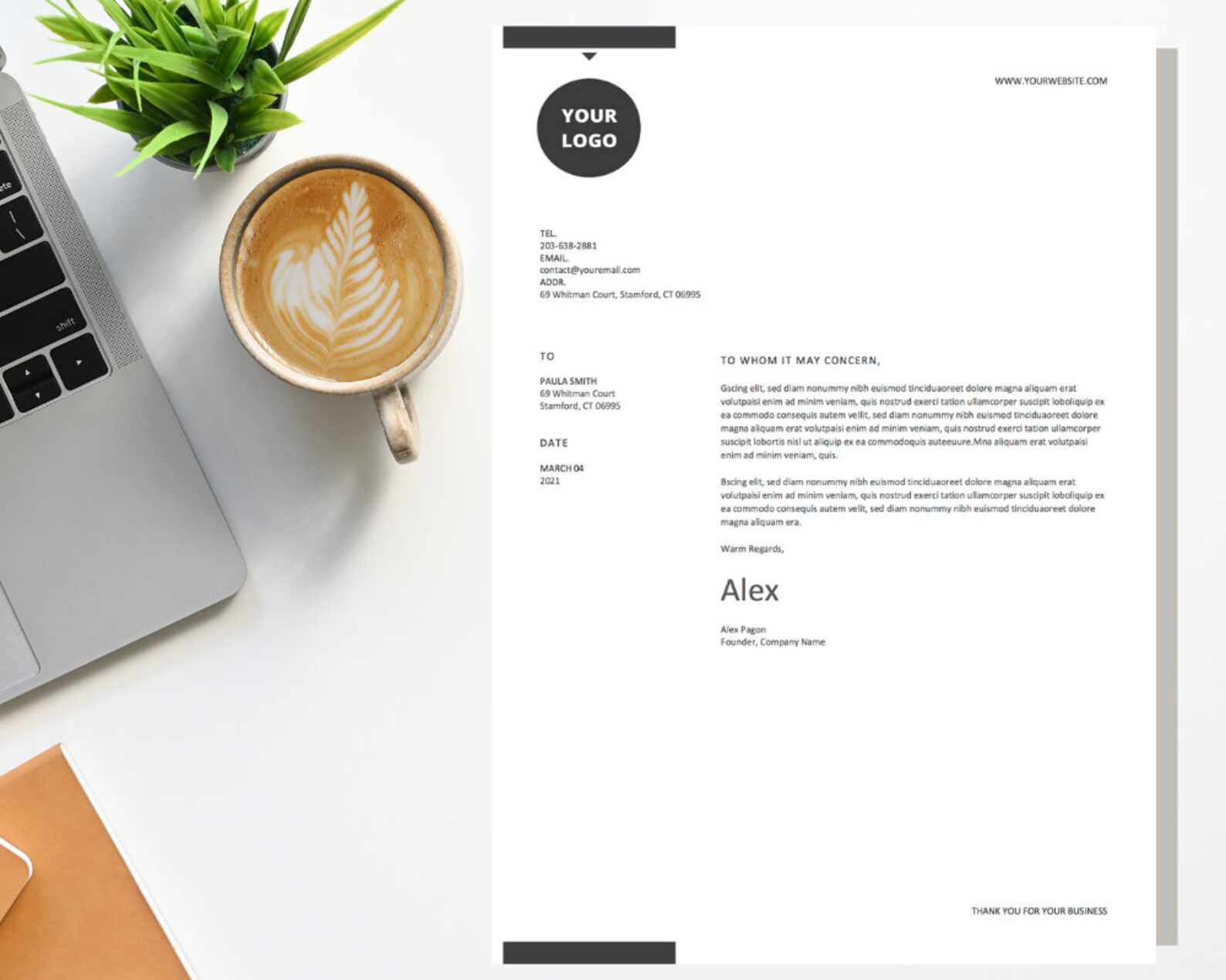 Letterhead Template Editable In MS Word Modern Business Etsy Canada letterhead-template-editable-in-ms-word-modern-business-etsy-canada