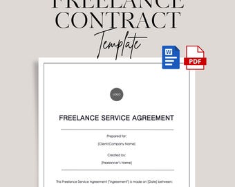 Freelance Contract Template Editable in MS Word Client Contract ...