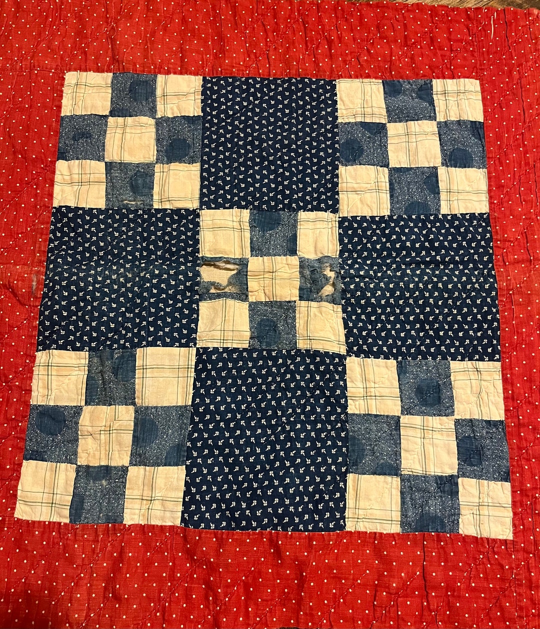 Vintage Quilt Piece Antique Quilt Piece Hand Quilted Cutter Etsy