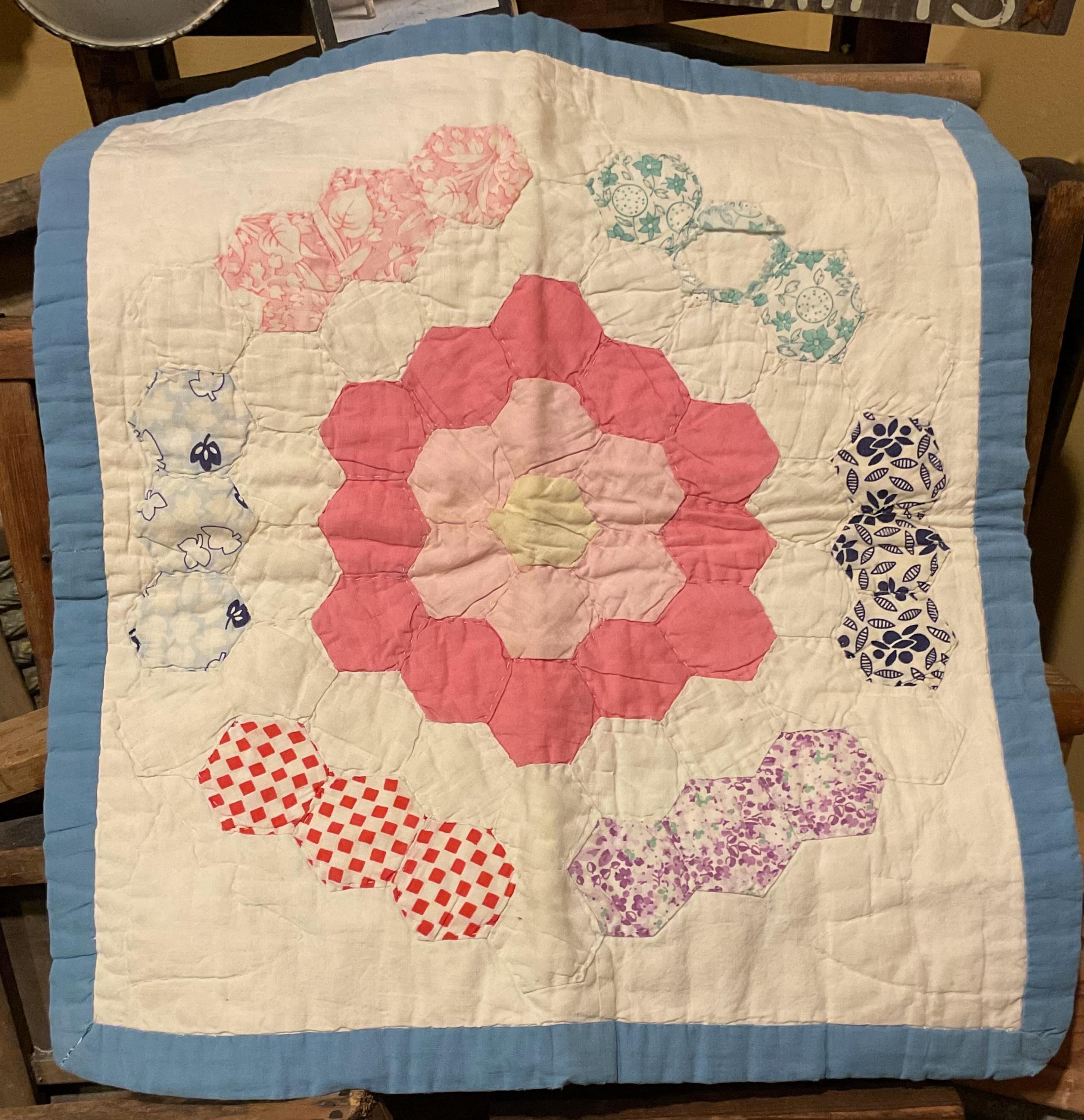 Antique quilt grandmothers flower garden - Etsy 日本