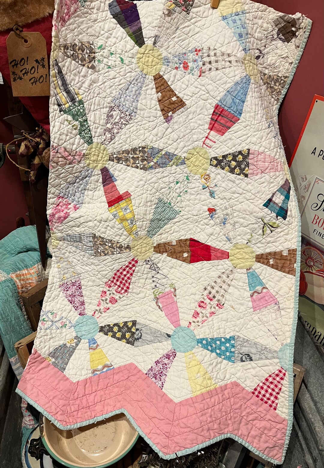 Vintage Quilt Piece Antique Quilt Piece Cutter Quilt Piece Etsy