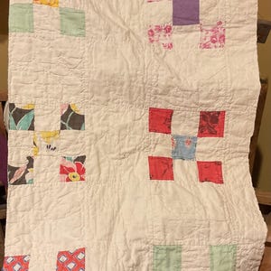 Vintage Quilt Piece, Antique Quilt Piece, Cutter Quilt Piece, Repurposed, Primitive, Crafting, Journaling