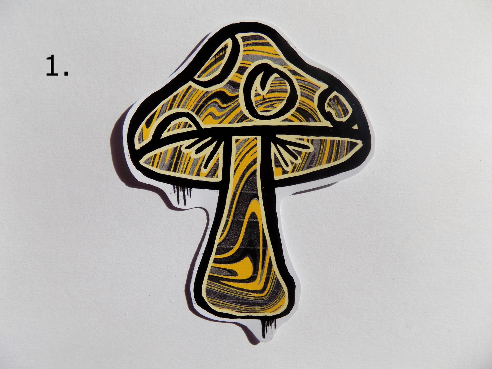 Graffiti Style Mushroom Sticker Etsy