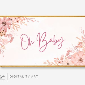 Baby Shower Frame Tv Art, Baby Shower Frame Tv Art, Baby Shower Art for Samsung TV, Baby Shower Samsung Frame TV