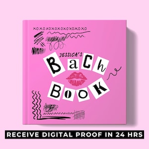 Pink Bachelorette Guest Book: Retro Polaroid Style