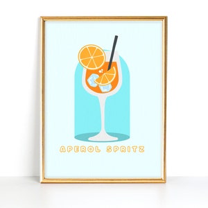 Aperol Spritz Print | Italian Drink | Italian Wall Art | Wall Print | Digital Print | Instant Download